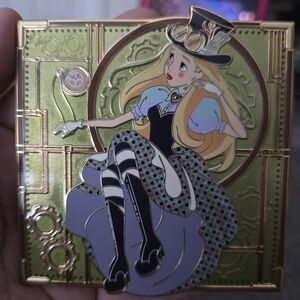 Steampunk Alice Enamel Pin